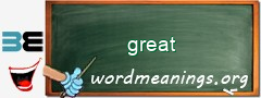 WordMeaning blackboard for great